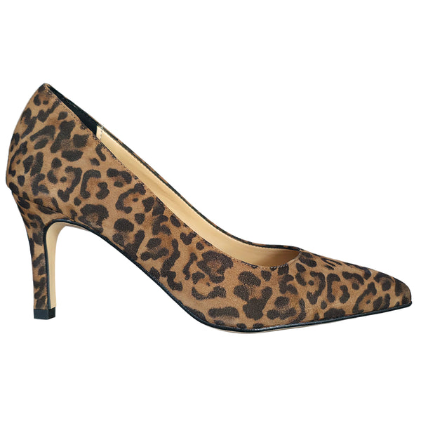 Pantofi dama din piele naturala intoarsa, Leopard-Altramarea, 8301 Leopard Cuoio, R1