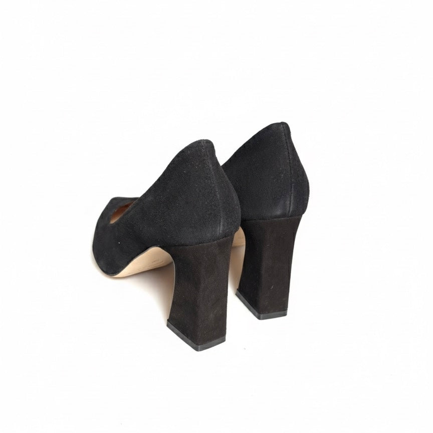 Pantofi dama din pieleIntoarsa negru cu toc de 8.5 cm, изготовлены в Италии, Colectia Toamna 2024.