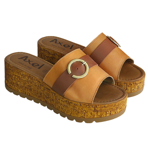 Papuci dama din piele naturala, Maro-Axel, Allegra/Rett Cuoio