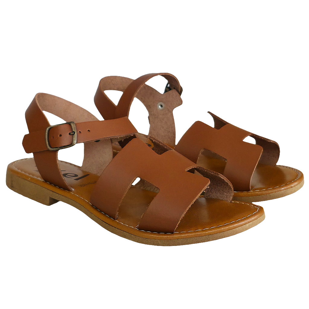 Sandale dama din piele naturala, Maro-Axel, Ester Cuoio, Colectia Vara 2025, talpa flexibila, made in Italy
